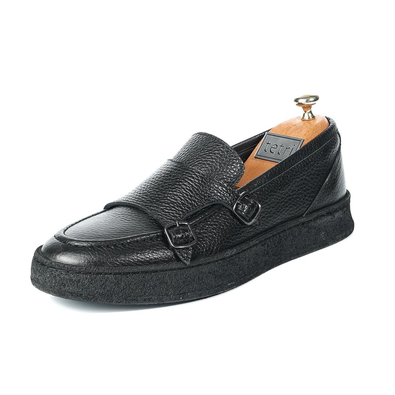 Maro Model Hakiki Deri El Yapmı Erkek Siyah Loafer