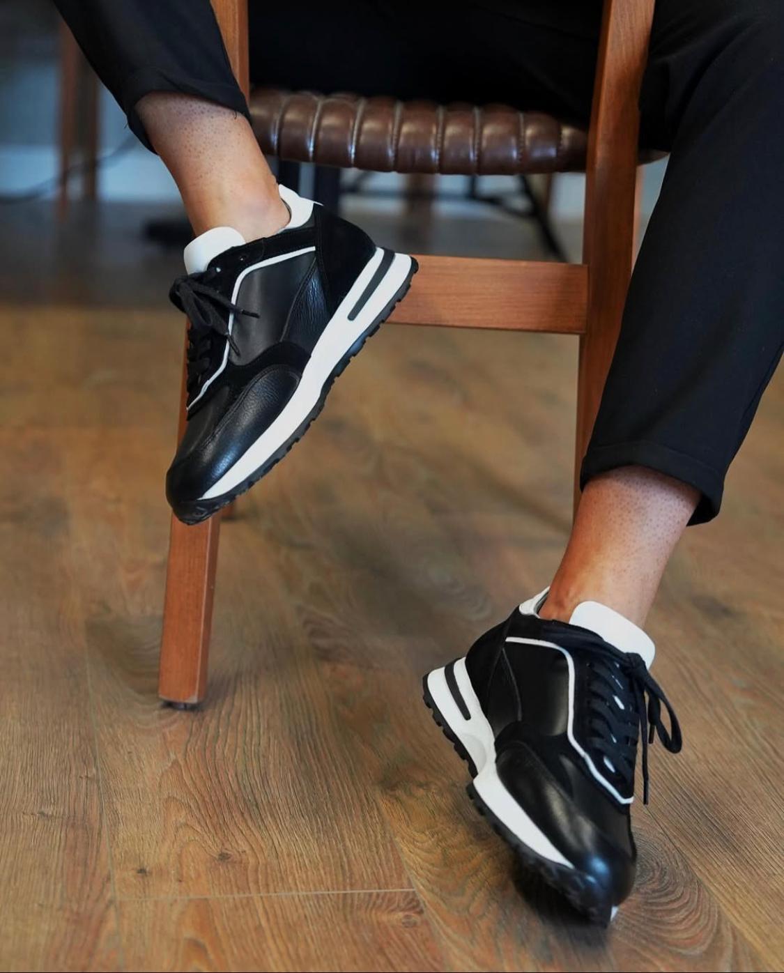 Pedro Model Erkek Hakiki Deri Siyah Sneaker