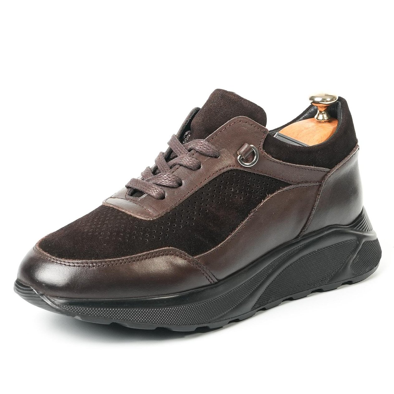 Petit Model Hakiki Deri Erkek Kahverengi Sneaker