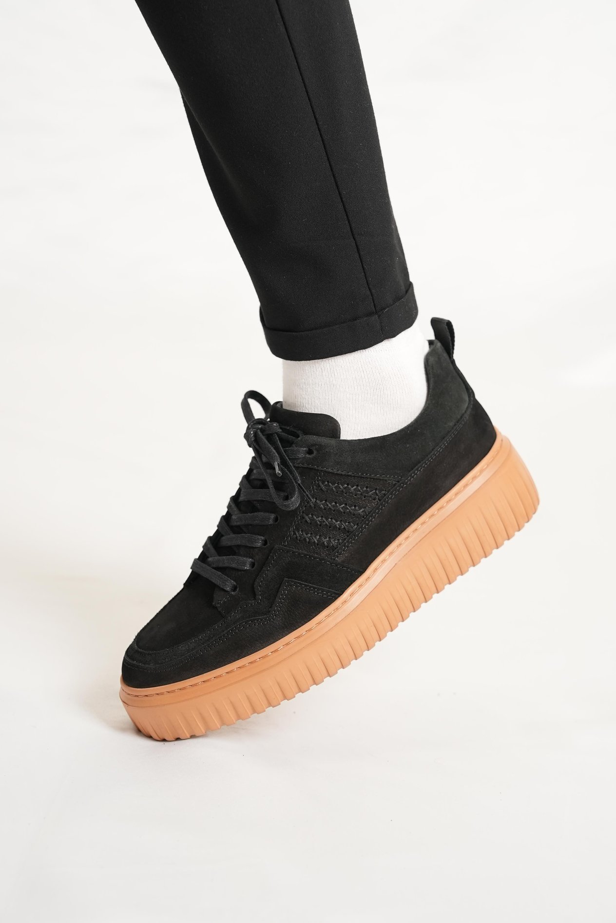 Richard Model Hakiki Deri El Yapımı Erkek Siyah Sneaker