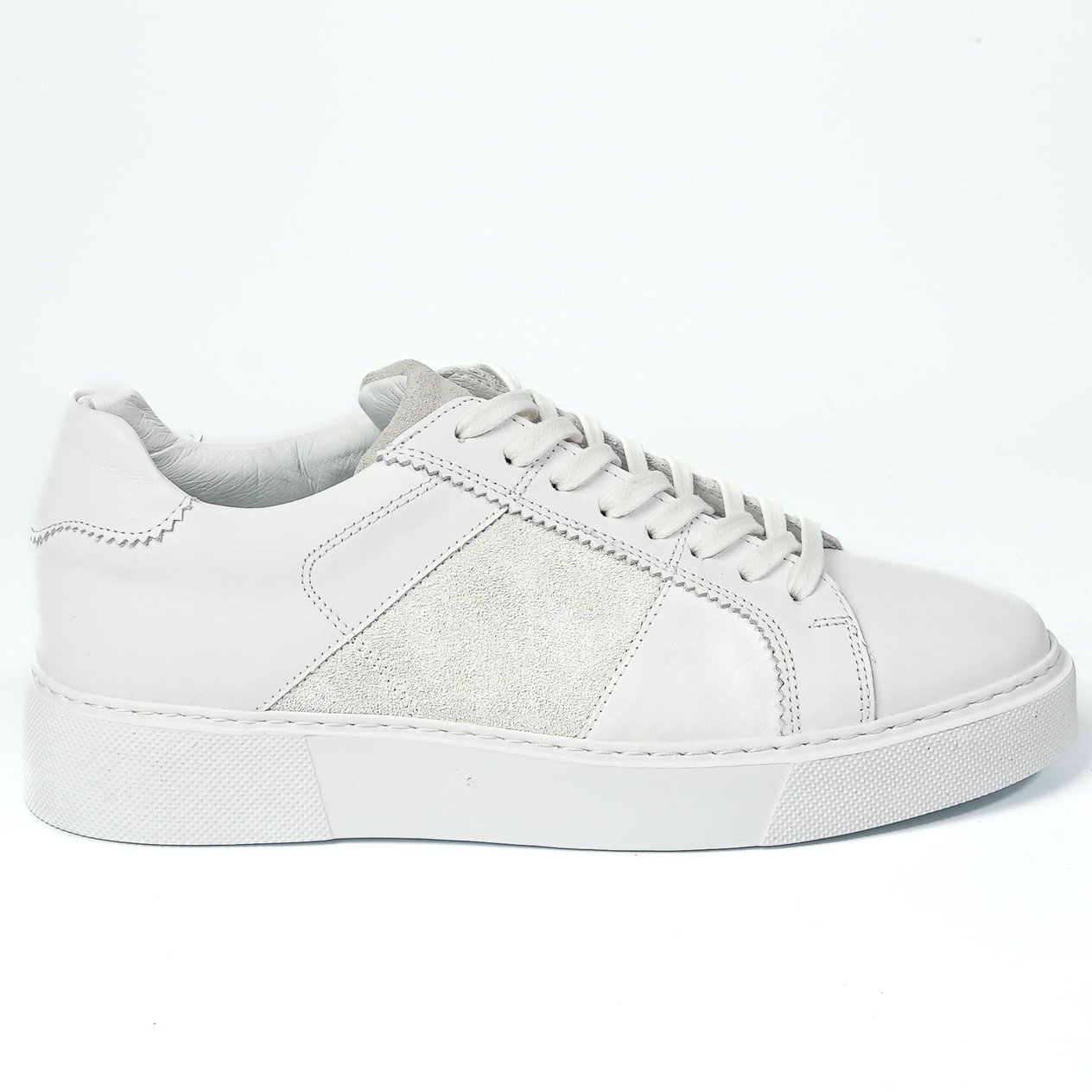 Rossini Model Hakiki Deri El Yapımı Erkek Beyaz Sneaker