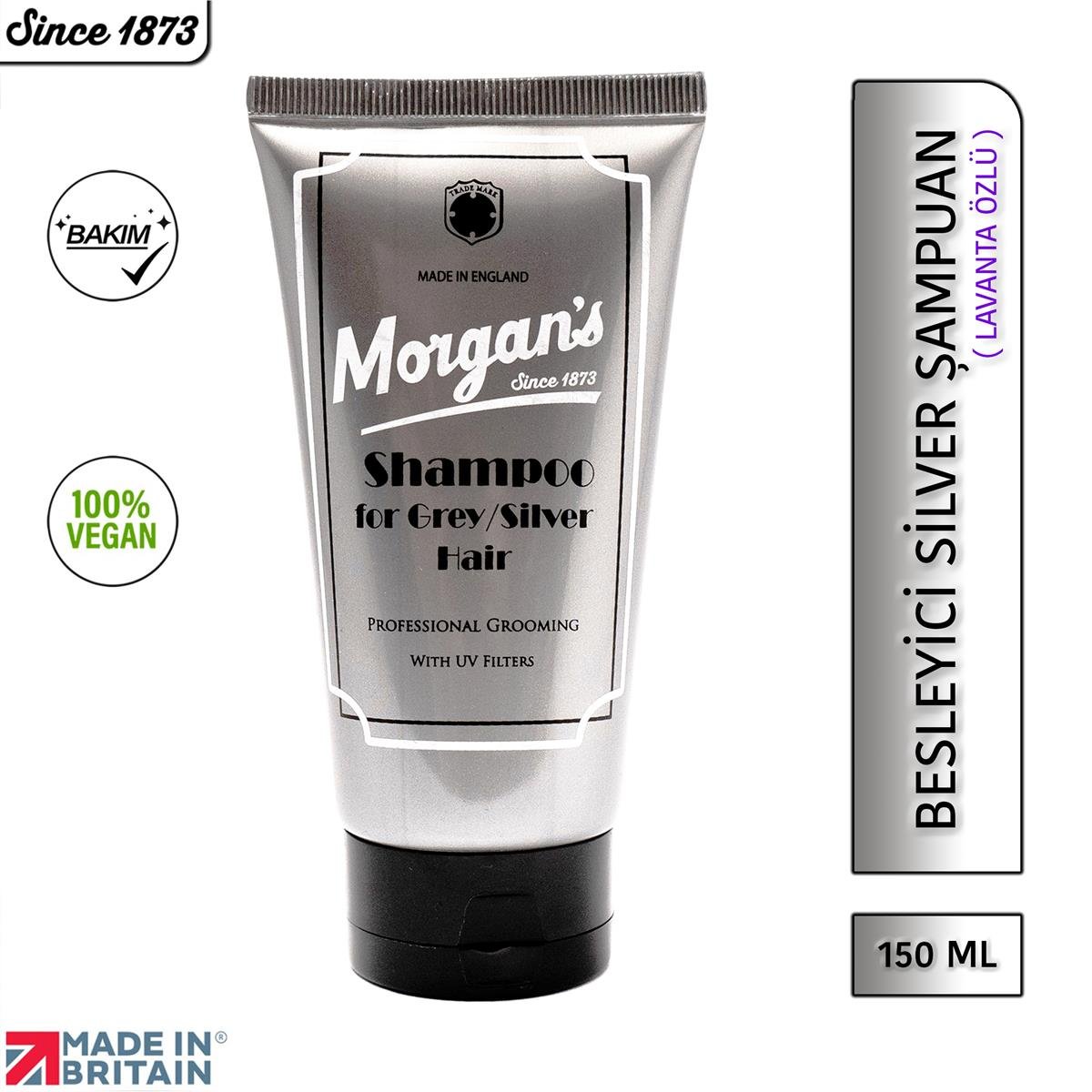 Morgan's Pomade Grey & Silver Shampoo - Beyaz ve Gri Saçlar için  Şampuan 150 ml