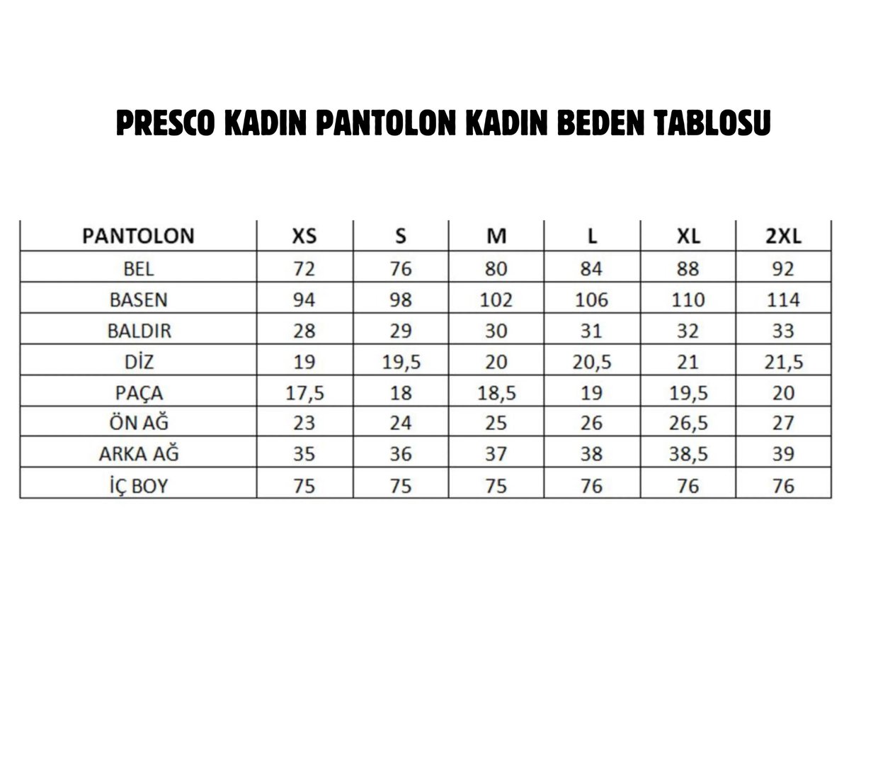 Presco Kadın Pantolon Siyah