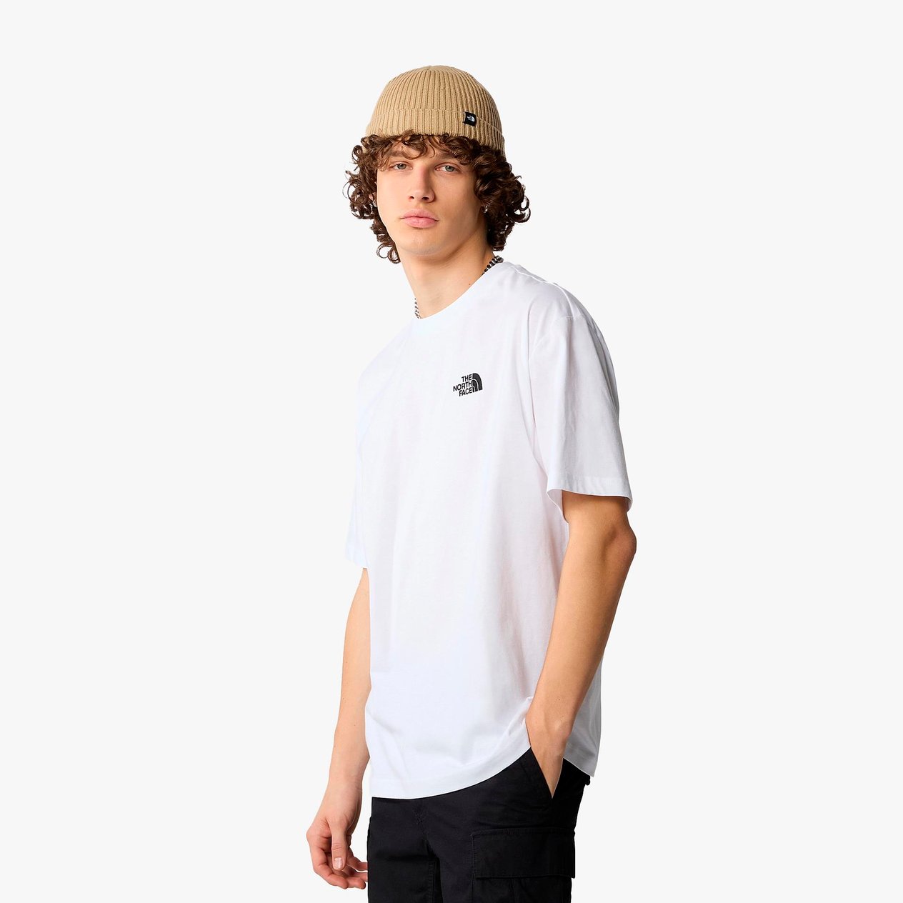 The North Face Essential Oversize Simple Dome Erkek T-Shirt Beyaz