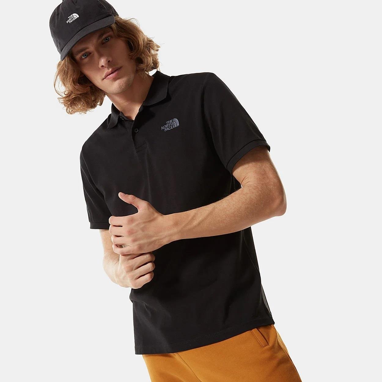 The North Face Polo Piquet Erkek Tshirt Siyah