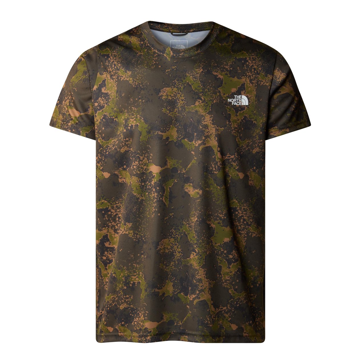 The North Face Reaxion Amp Crew Print Erkek T-Shirt Yeşil