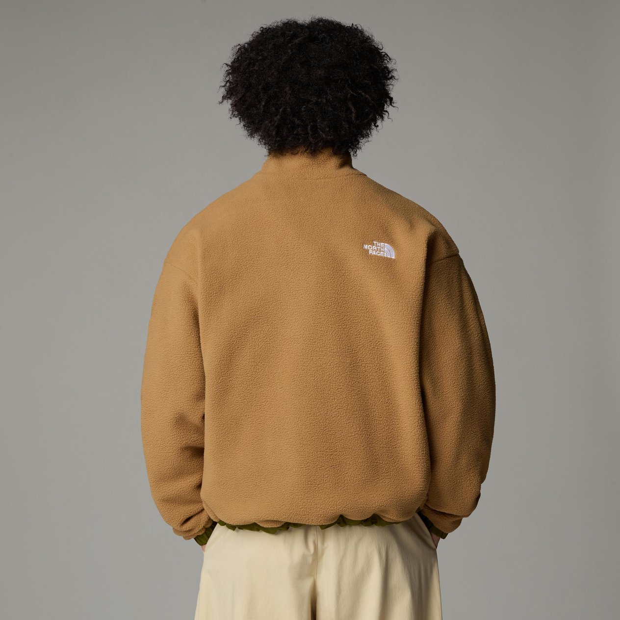 The North Face Yumiori Tam Boy Fermuarlı Erkek Polar Mont Kahverengi/Yeşil
