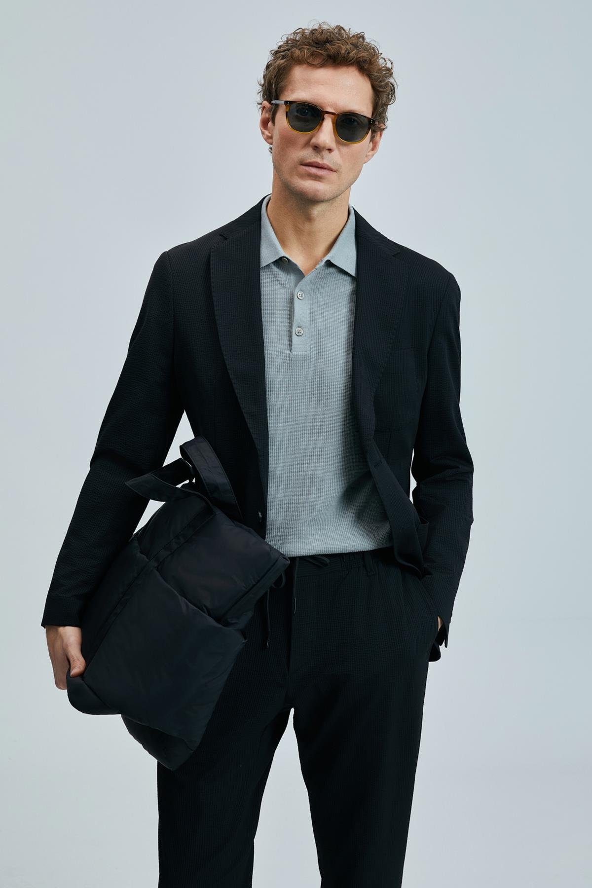 ASEL Spor Erkek Blazer Ceket Slim Fit - SİYAH