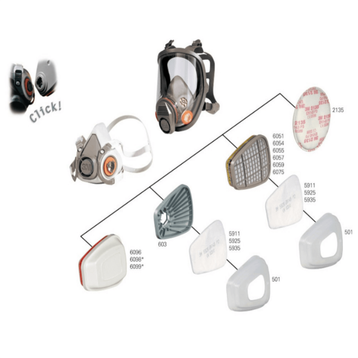 3M™ 2125 P2 R Maske Filtresi Pedi - 1 Çift