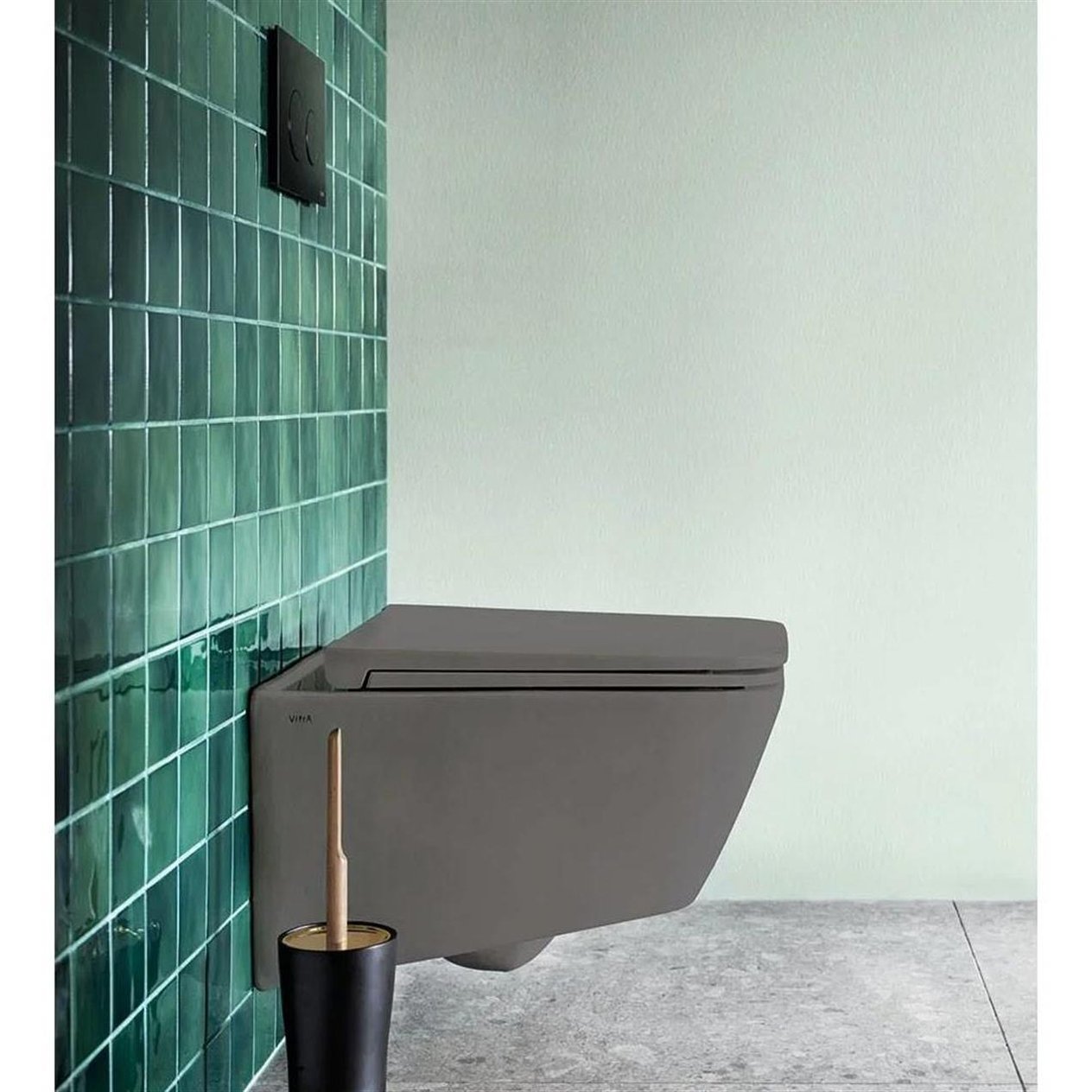 VitrA Equal Soft İnce Klozet Kapağı Mat Taş Gri Yavaş Kapak, Kolay Sök Tak 119-076R009