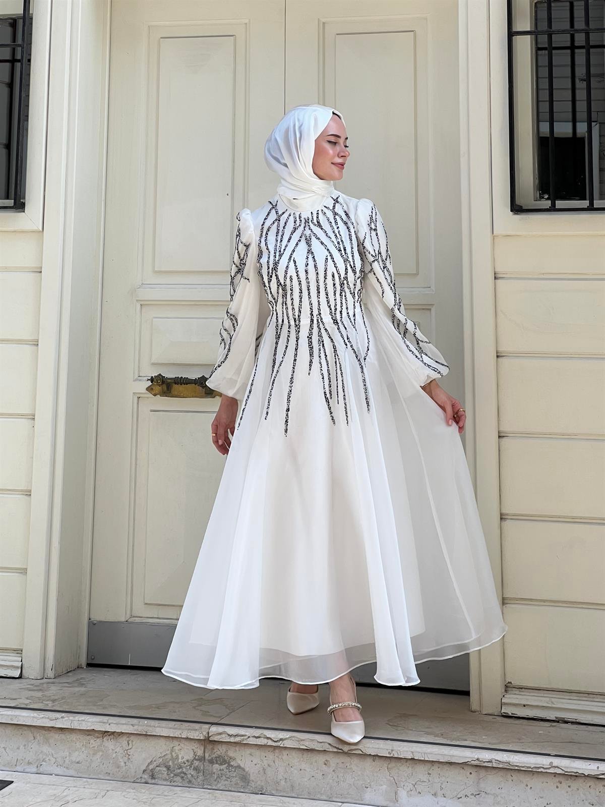 Luna – Beyaz Abiye Elbise