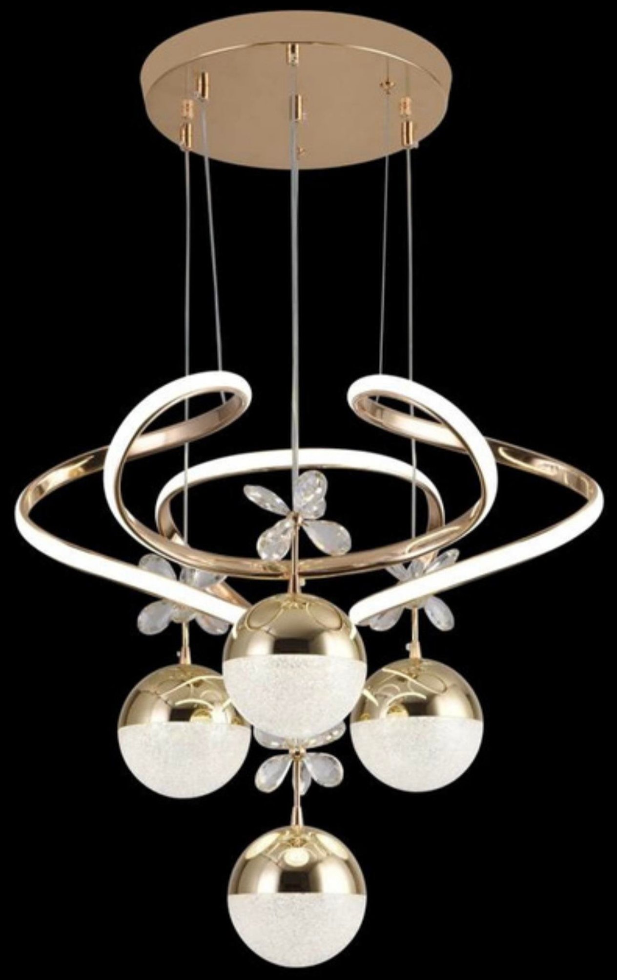 HBY 858-Gold 3 Renk Tavan Tipi Led Avize