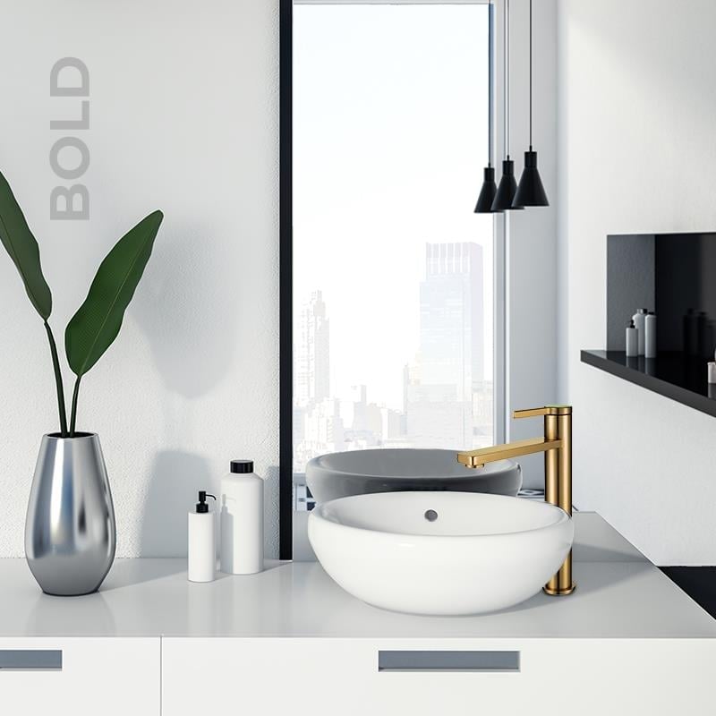 Newarc 910008 Çanak Tipi Lavabo Bataryası Mat Altın