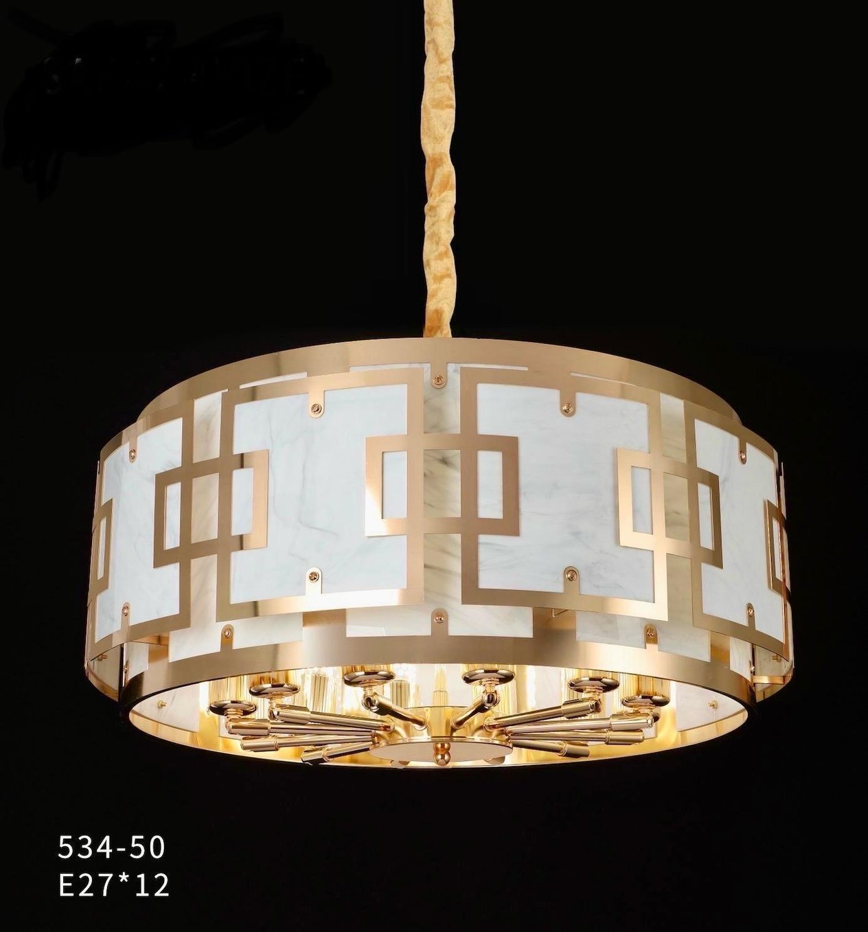 Sarkıt Kristal Taşlı Lüx Avize 50 Cm HBY 534
