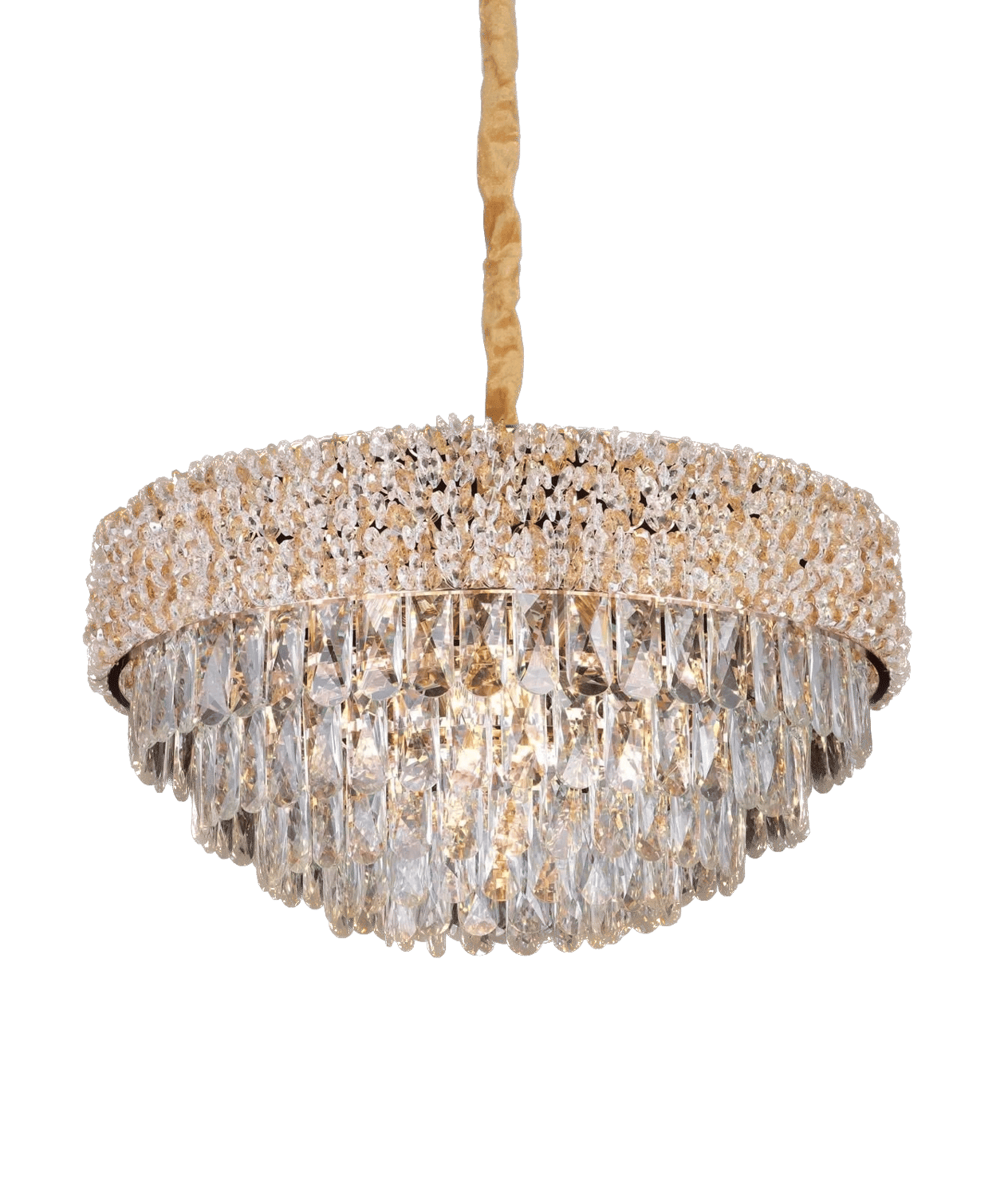 Sarkıt Kristal Taşlı Lüx Avize 60 Cm HBY 661