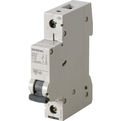 Siemens 5Sl6125-6Ya  1 Fazlı  25 Amper   B Tipi  (Çabuk Karakterli) 6Ka Otomatik Sigorta