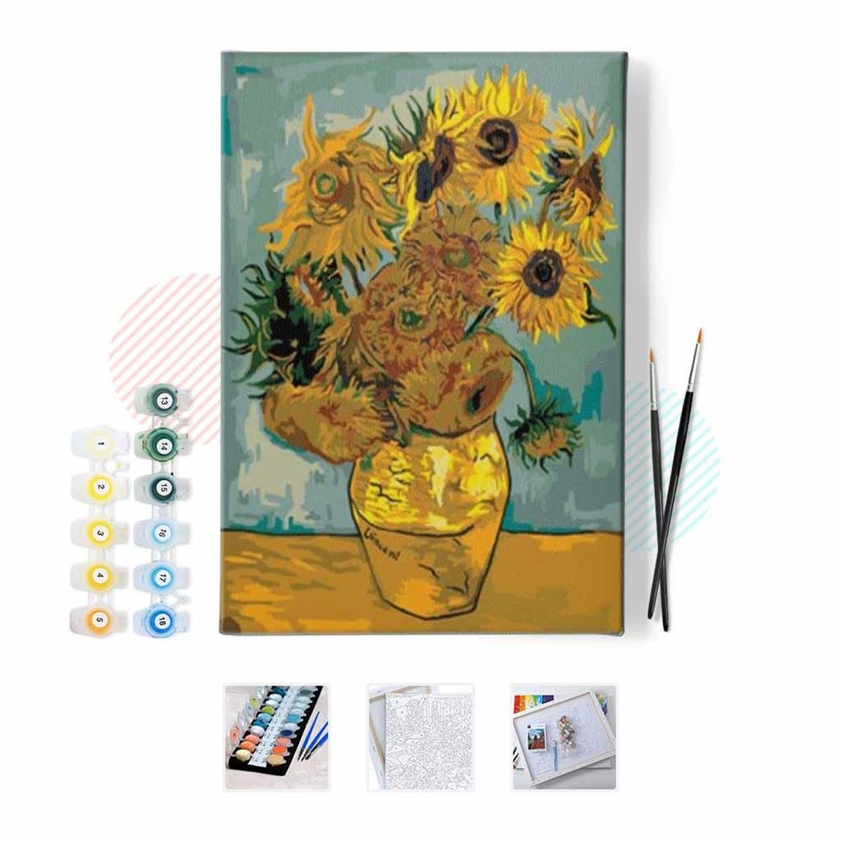 Sayılarla Boyama Seti Van Gogh Ayçiçekleri