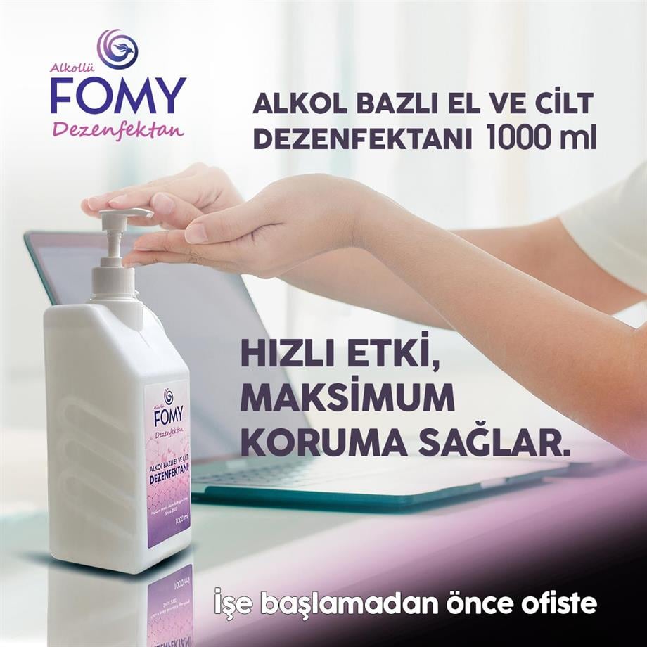FOMY Alkollü El ve Cİlt Dezenfektanı 1000 ml