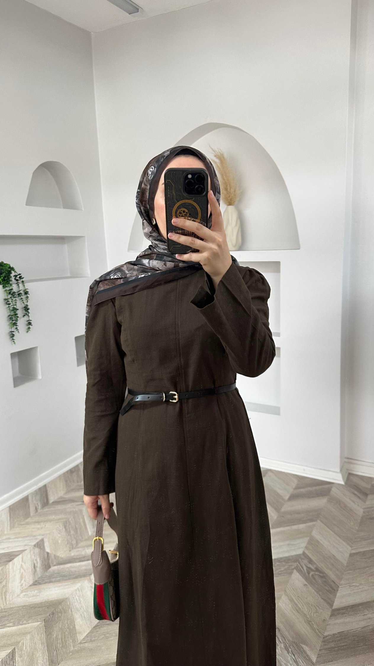 Avent elbise acı kahve 