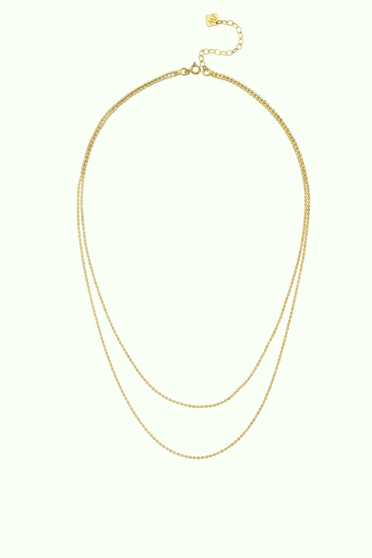 JW Double-Strand Ball Chain Necklace