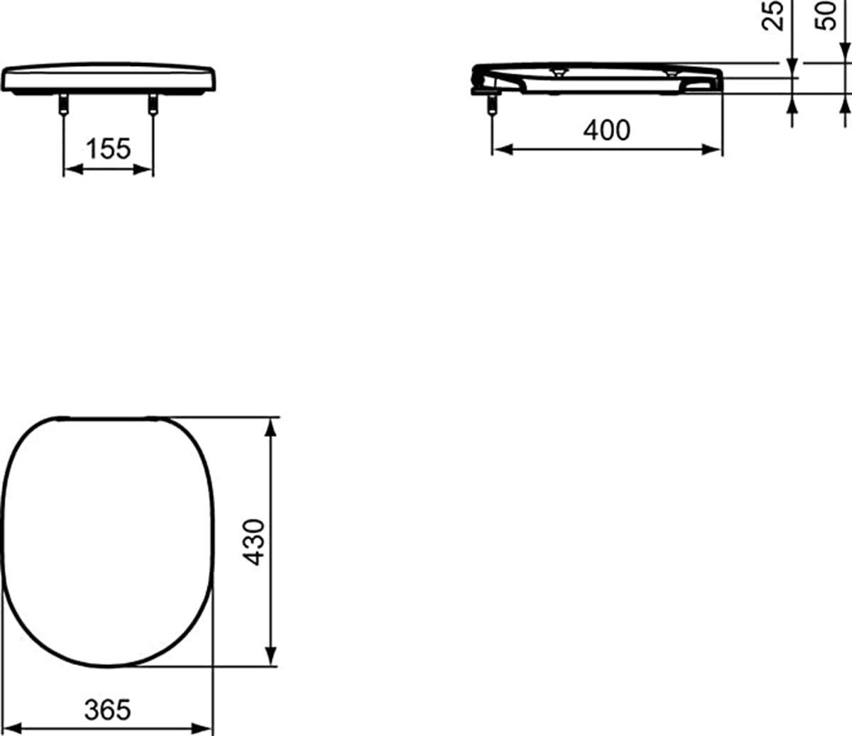 E791801Ideal StandardKlozet KapaklarıIdeal Standard Concept Klozet Kapağı Normal Kapanan