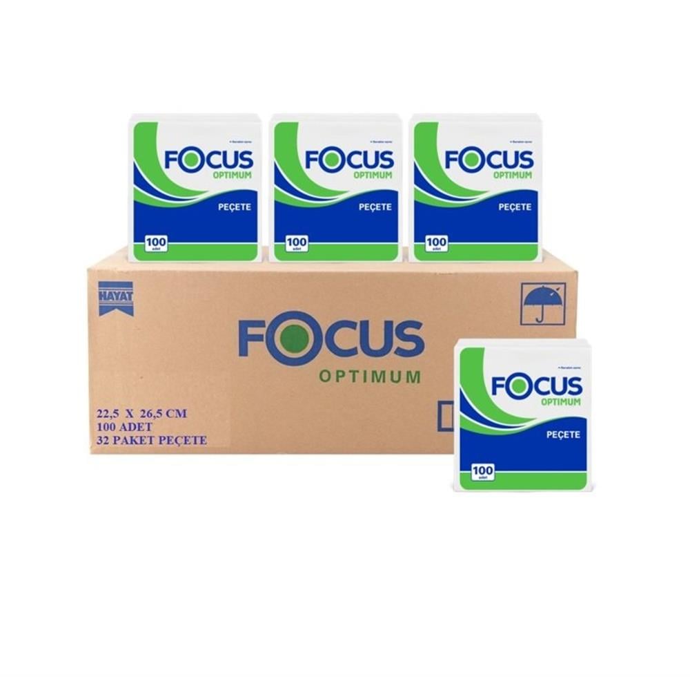 Focus Optimum Kare Peçete 100'Lü 32 Paket