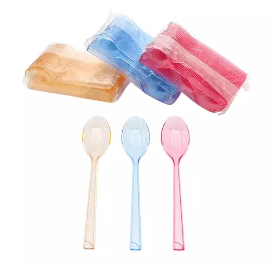 Plastik Renkli Dondurma, Tadım Kaşığı 50 Adet