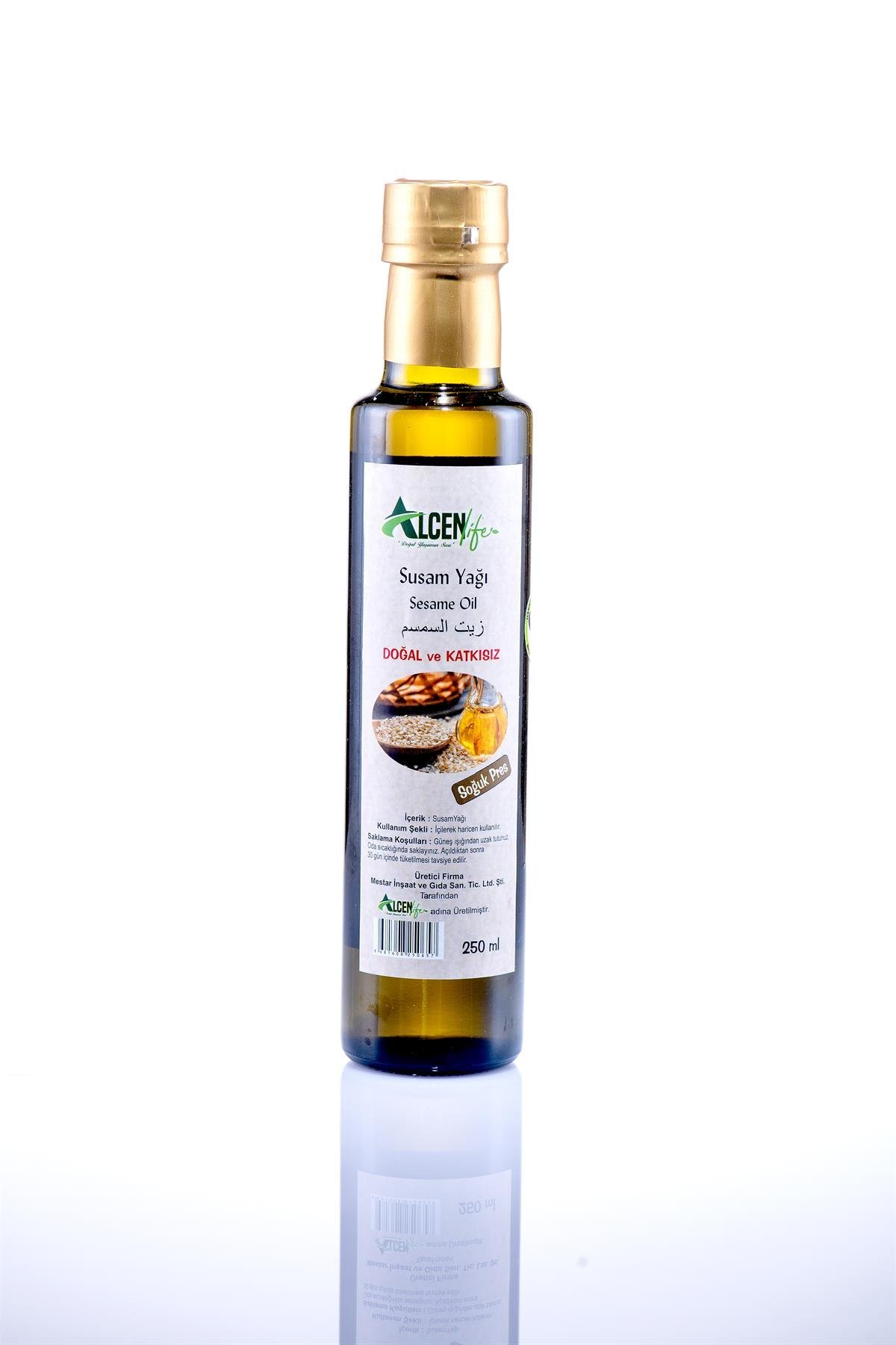 Alcenlife Doğal Soğuk Sıkım Susam Yağı 250 Ml.