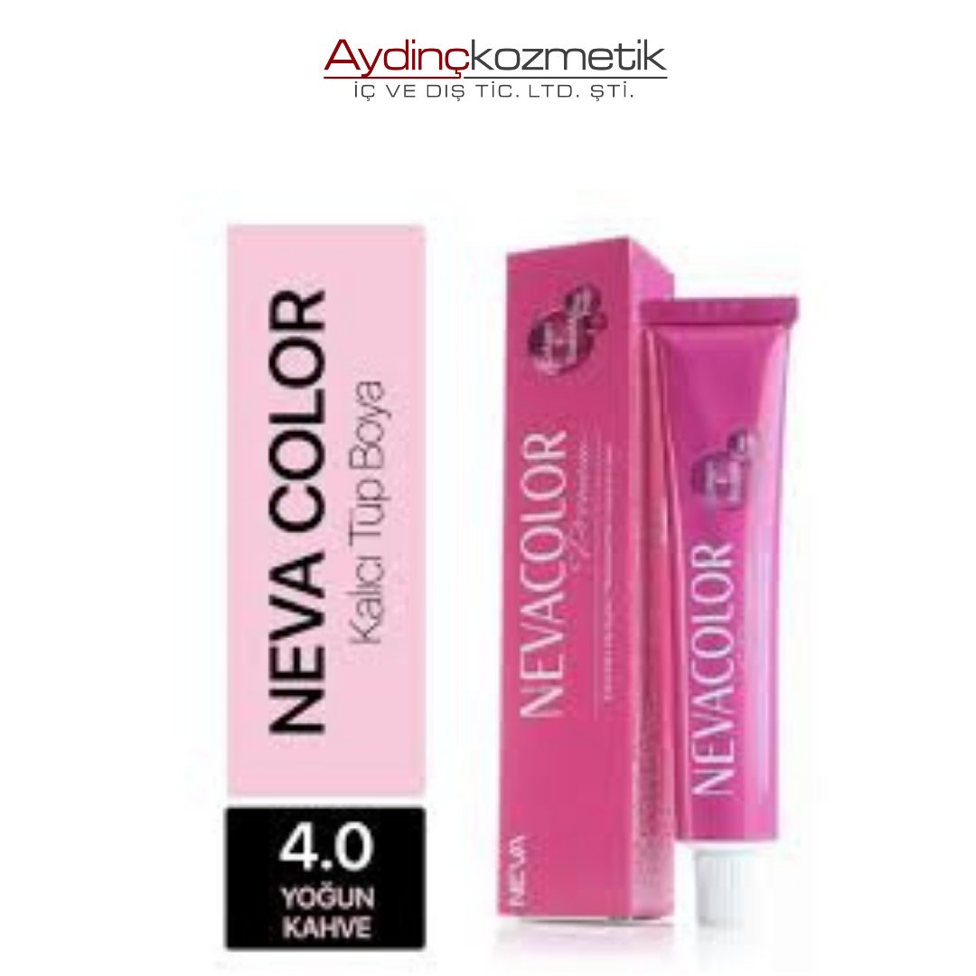 Neva Color Tüp Saç Boyası 4.0 Yoğun Kahve 50 ml