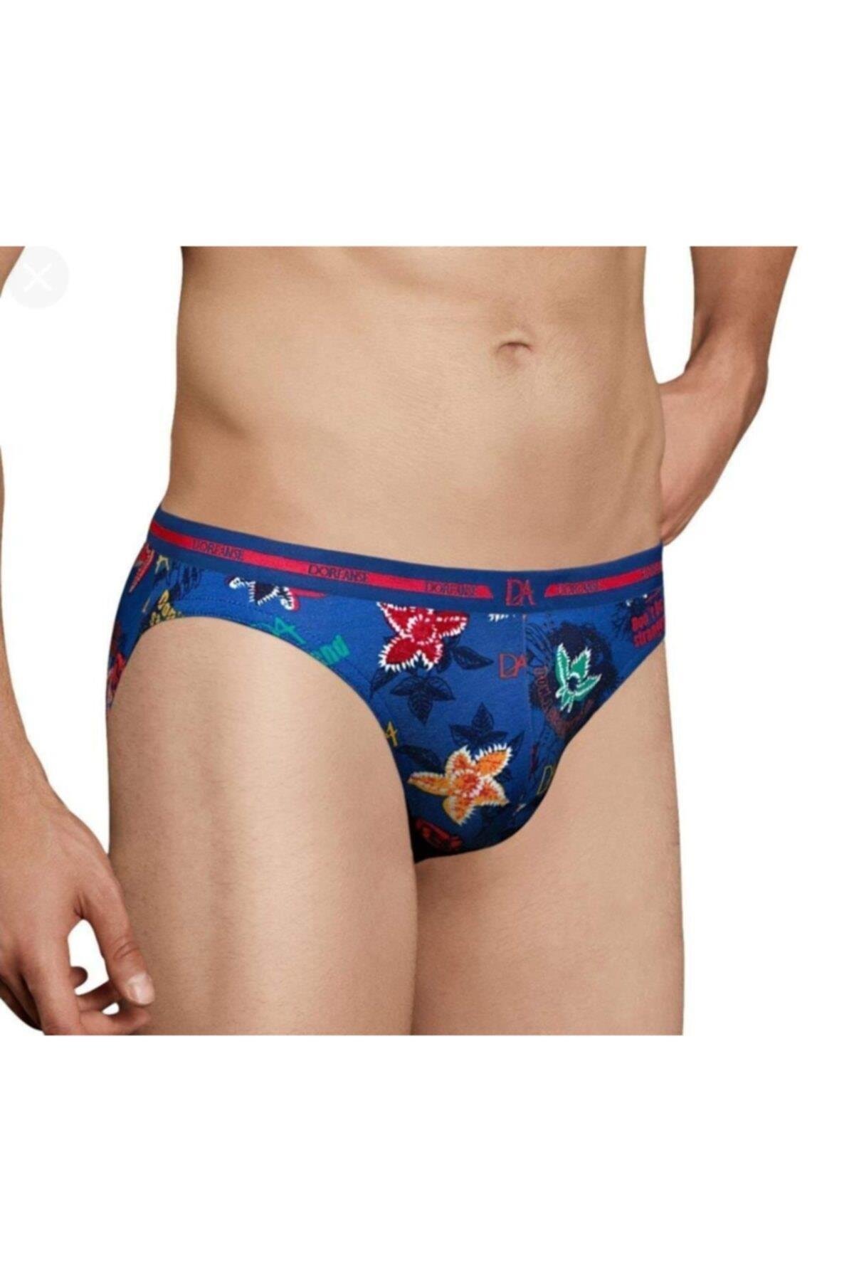 Yapraklı Yazılı Modal Pamuklu Erkek Slip Külot 1381