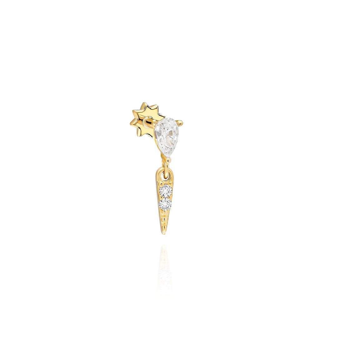 Paiz14 K Altın Piercing