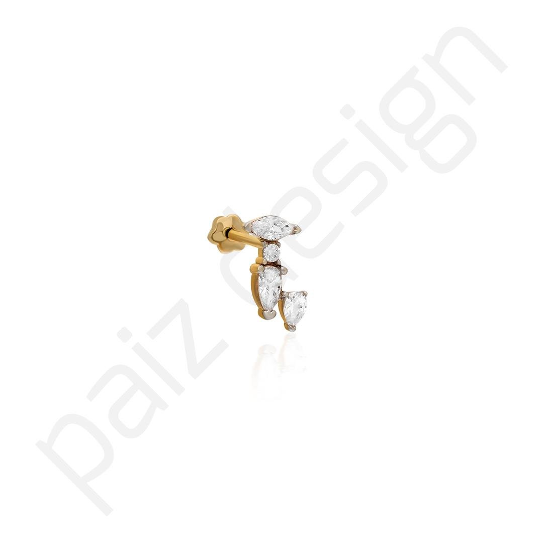 Paiz14 K Altın Piercing