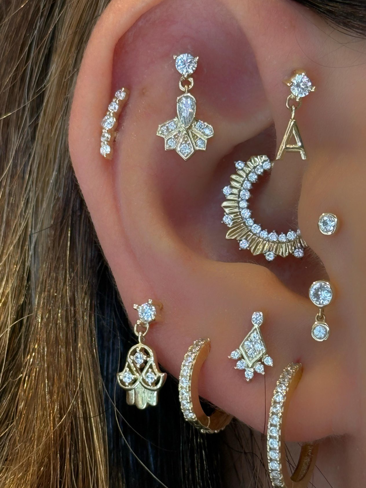 Paiz14 K Altın Piercing