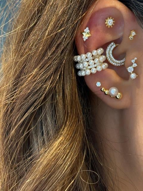 PaizGold İncili Ear Cuff