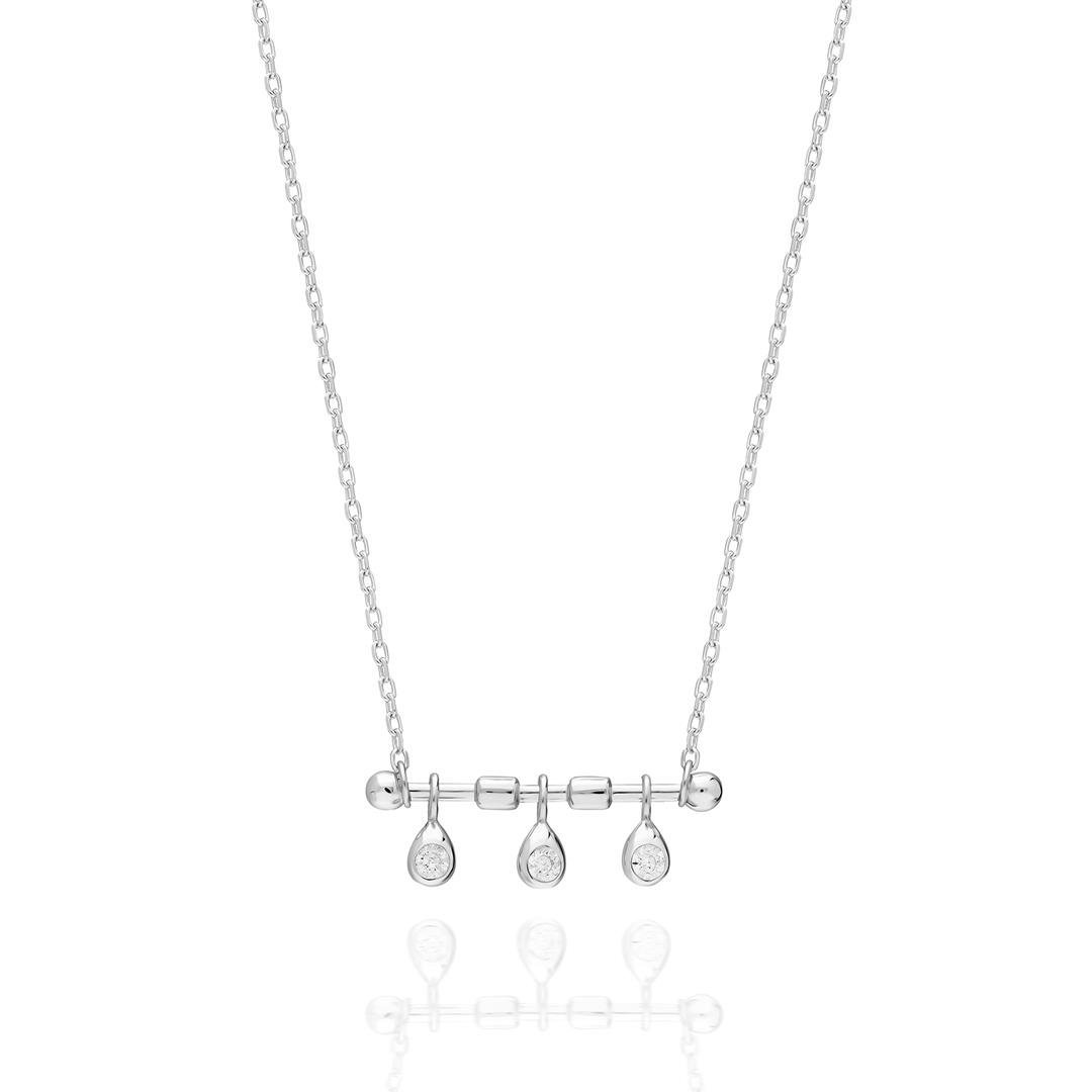 PaizSilver Damla Taşlı Kolye 