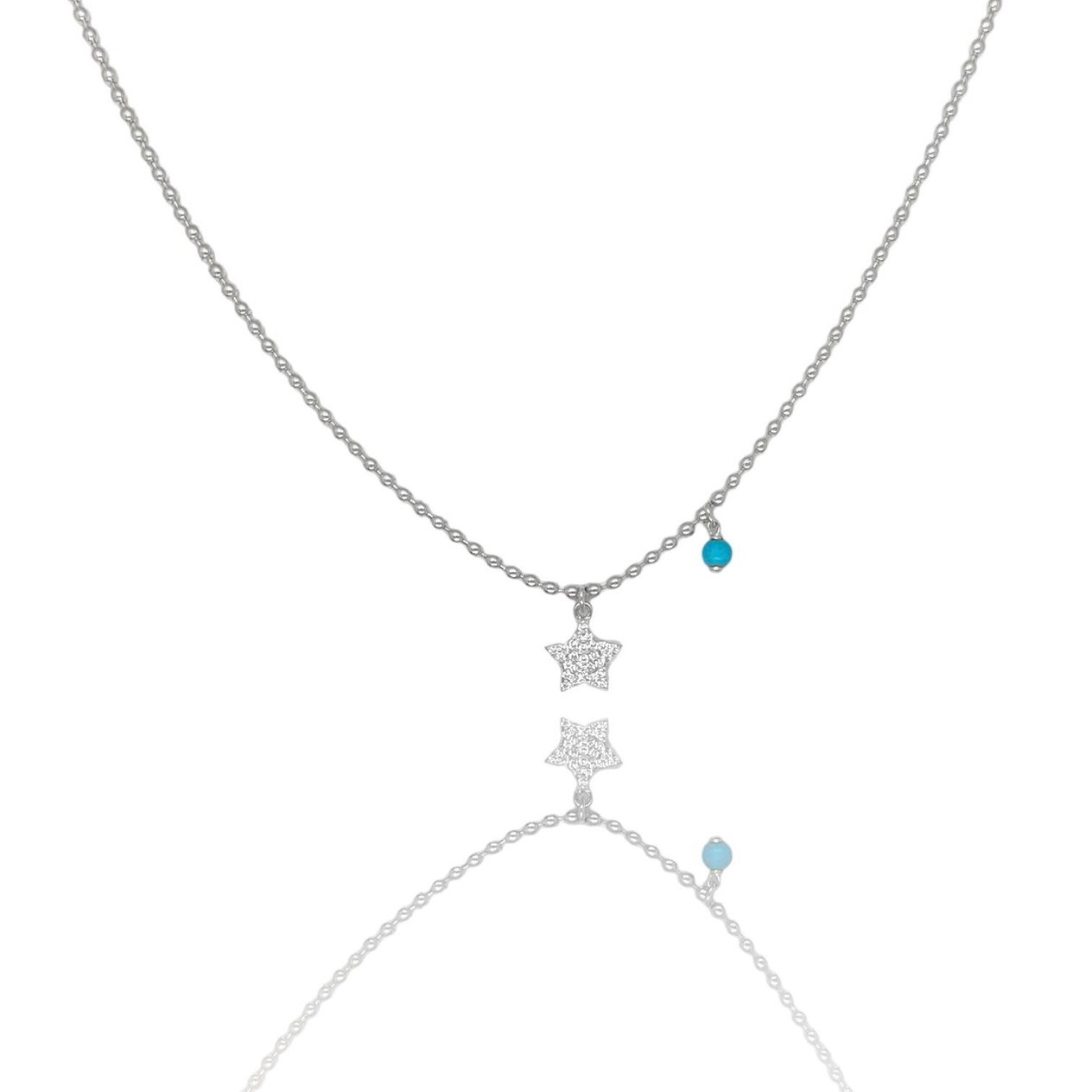 PaizSilver Taşlı Yıldız Kolye 