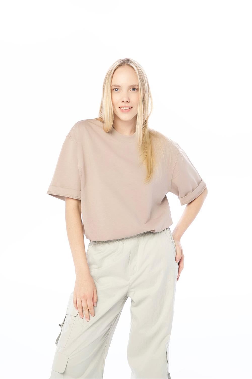 Toprak Rengi Basic T-Shirt