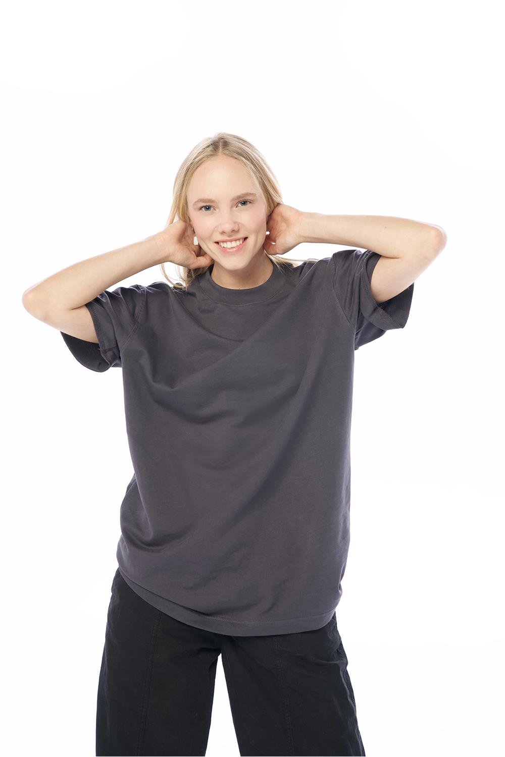 Vizon Rengi Basic T-Shirt