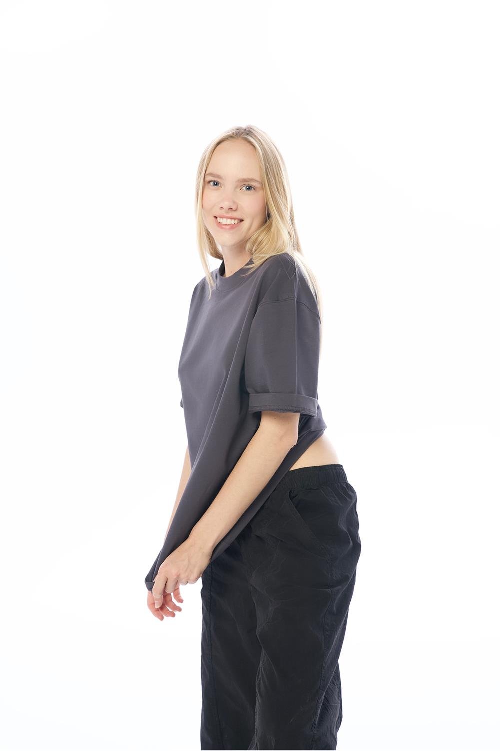 Vizon Rengi Basic T-Shirt