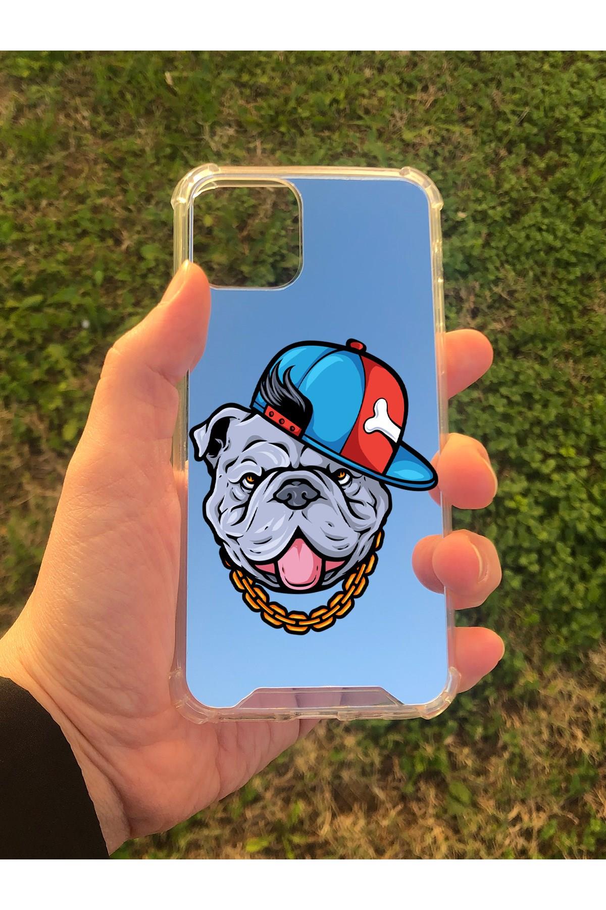 İphone 11 Pro Uyumlu Aynalı Köpek Desenli Darbe Kamera Korumalı Silikon Telefon Kılıfı