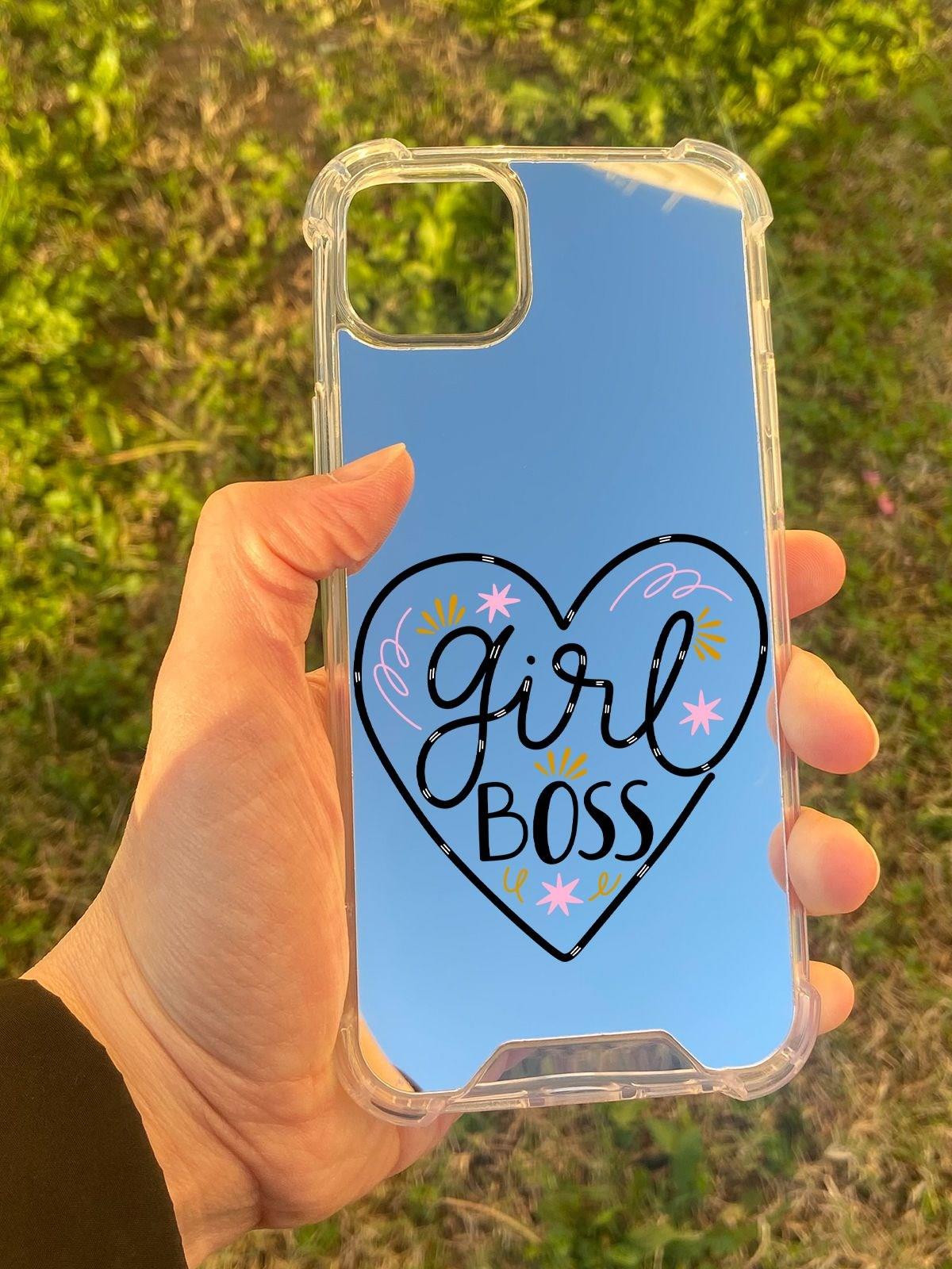 İphone 15 Plus Uyumlu Aynalı Girl Desenli Darbe Kamera Korumalı Silikon Telefon Kılıfı