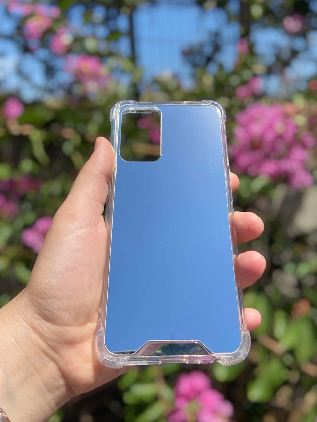 Oppo A54 Uyumlu Aynalı Desenli Darbe Kamera Korumalı Silikon Telefon Kılıfı