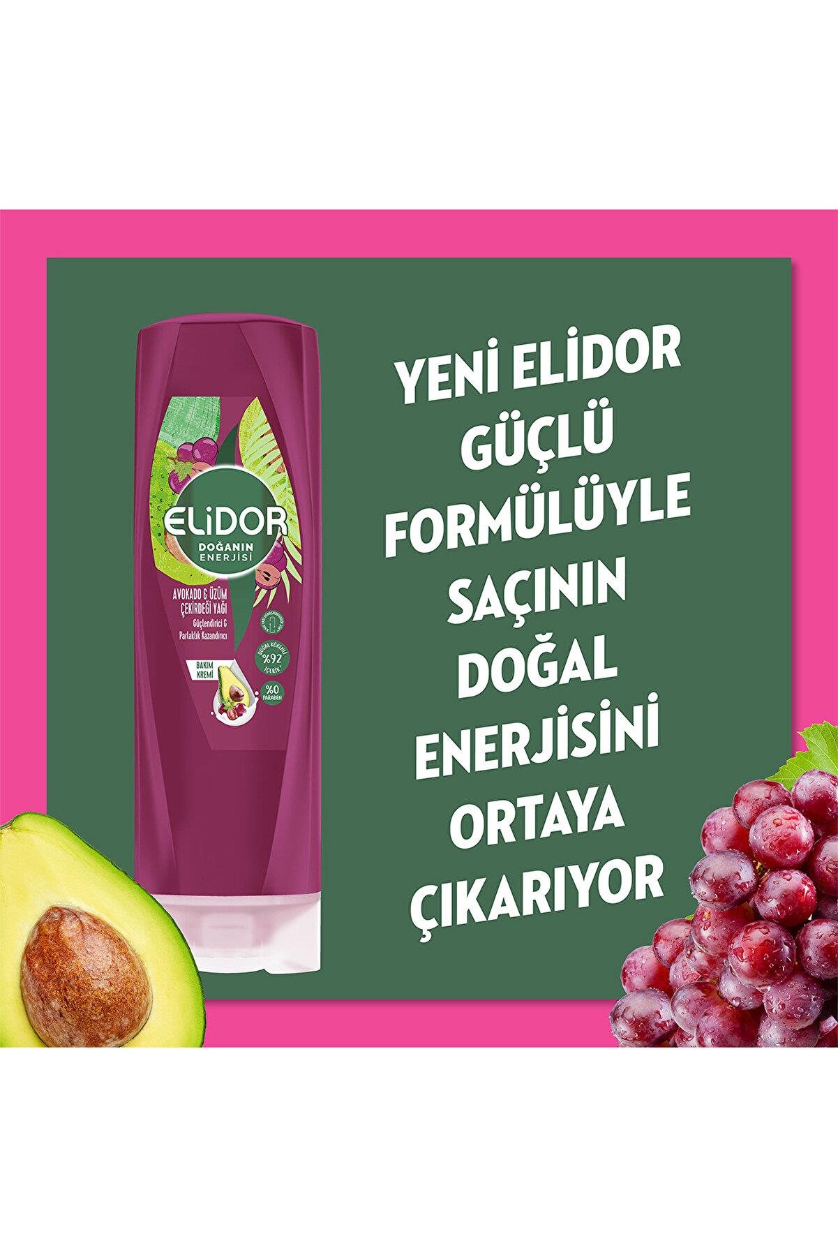 Elidor Doğanın Enerjisi Saç Bakım Kremi Avokado Ve Üzüm Çekirdeği Yağı 350 ml