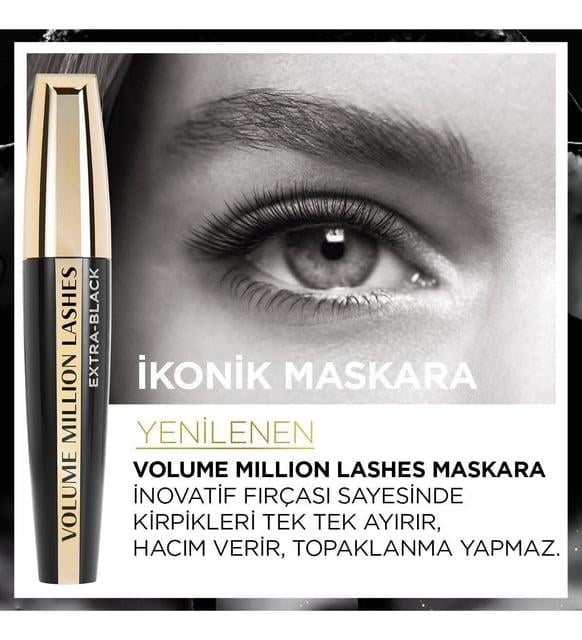 L'oréal Paris Volume Million Lashes Carbon Black Maskara - Siyah