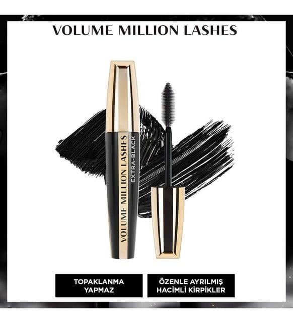 L'oréal Paris Volume Million Lashes Carbon Black Maskara - Siyah