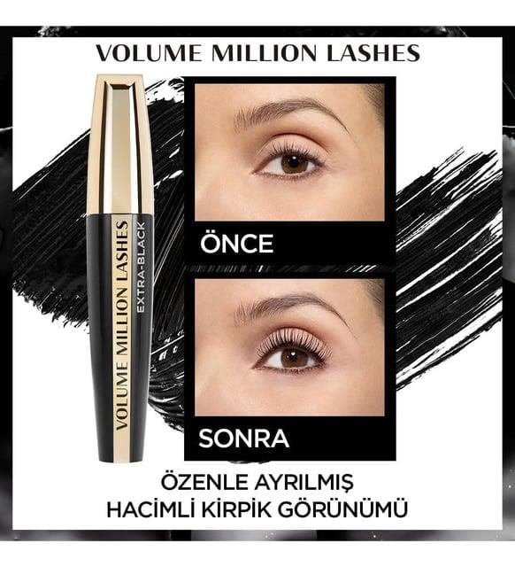 L'oréal Paris Volume Million Lashes Carbon Black Maskara - Siyah