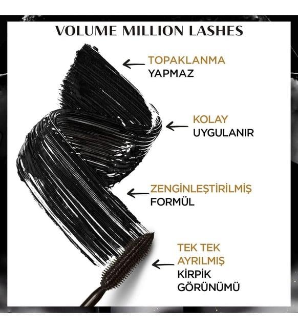L'oréal Paris Volume Million Lashes Carbon Black Maskara - Siyah