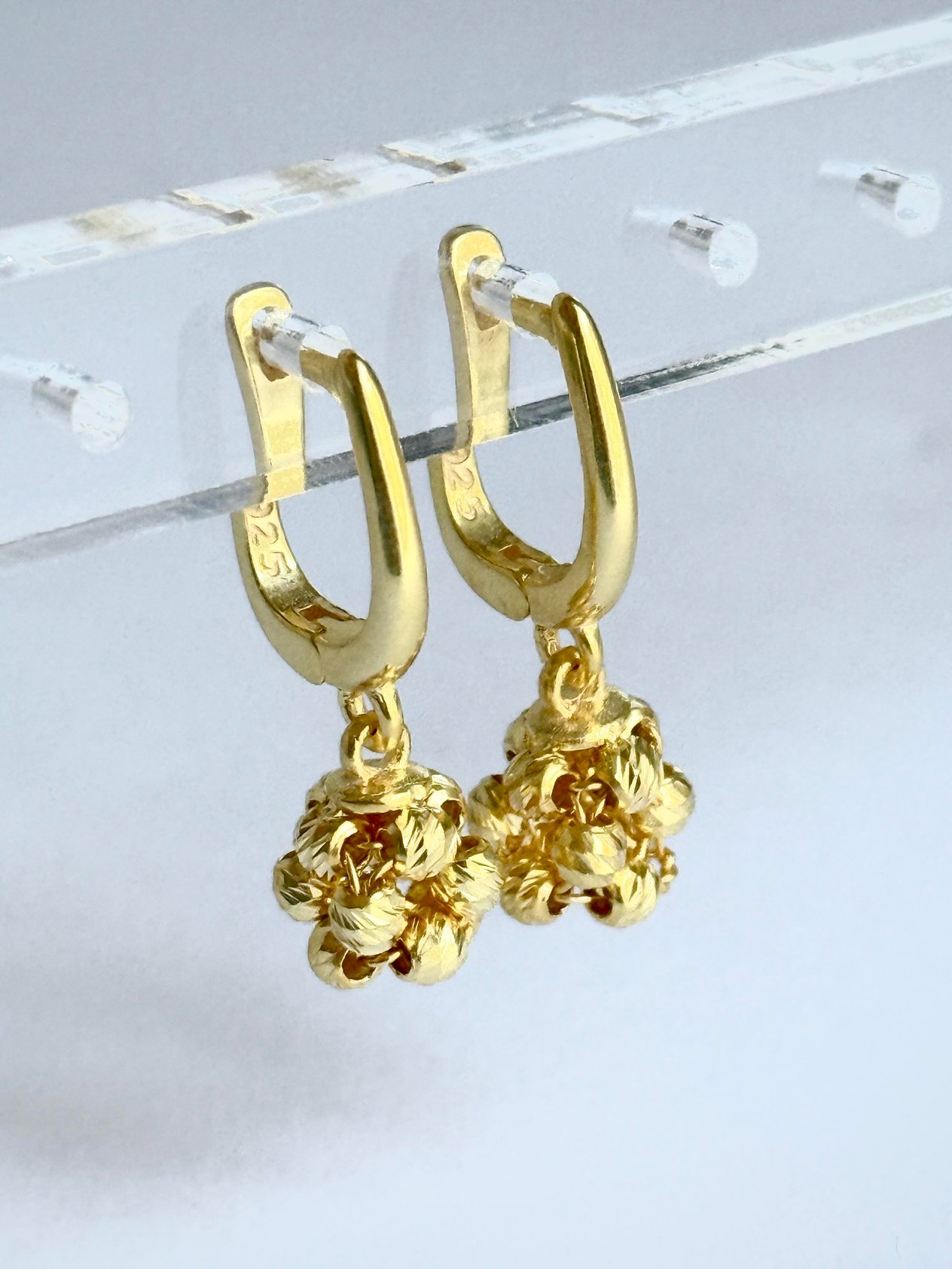925 Ayar Dorikalı Cemre Küpe-Gold