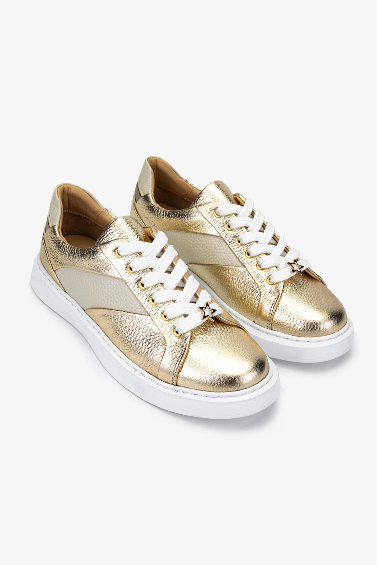 Valmenti Anka Kadın Dore Hakiki Deri Sneakers & Spor Ayakkabı