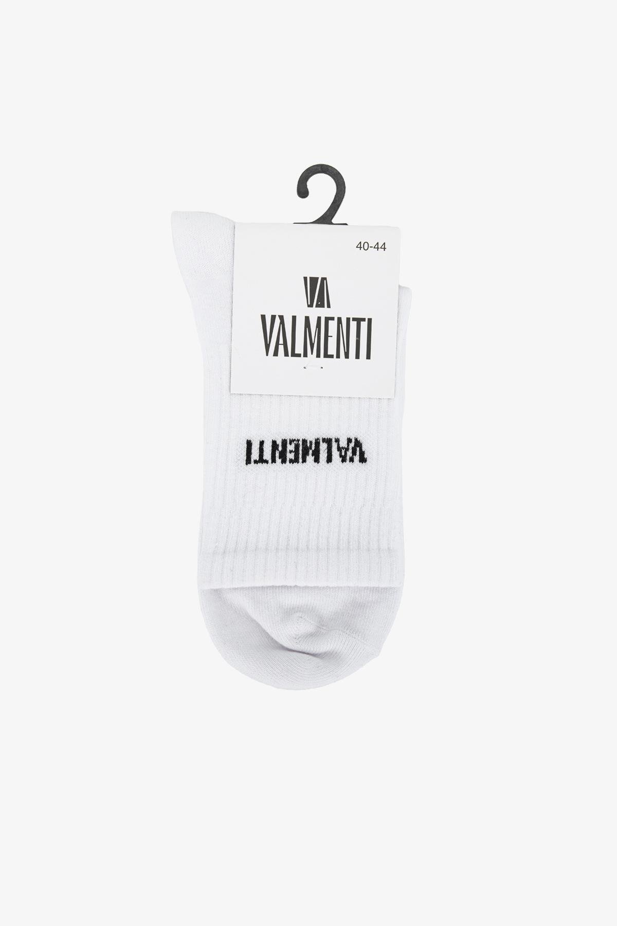 Valmenti Erkek Beyaz Tekstil Spor Çorap
